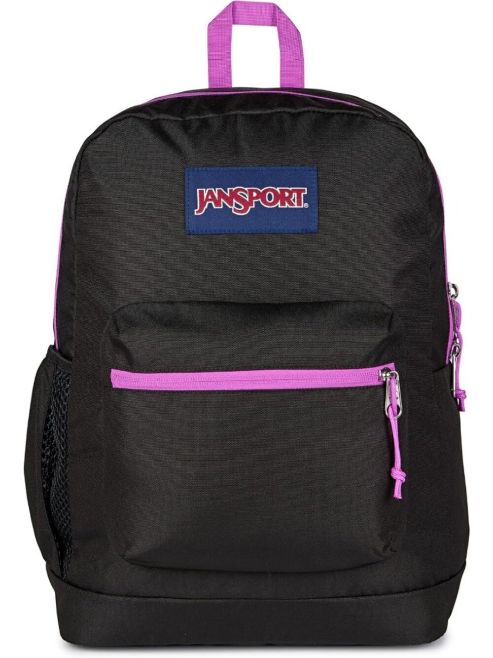 Color Blocked 26L Backpack, Stylish & Functional Daypack, Black/Digital Fuchsia